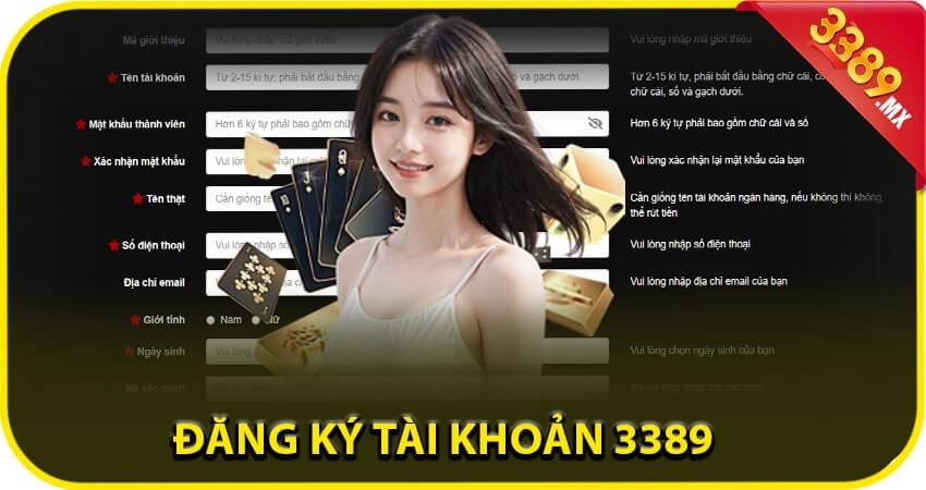 Đăng ký tài khoản 3389 đơn giản