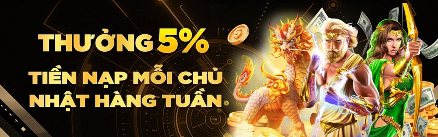 thưởng nạp 5 phần trăm